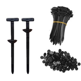 100 Pcs Cable Tie Buckle, Nylon Universal Cable Tie for Car Daily Repair Car Fender Trunk Repair, Wire Bundling, Home & Garage Use