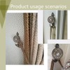 2Pcs Bronze Crystal Curtain Hold Back Tieback Wall Hook decor
