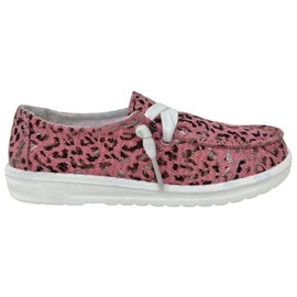 Gypsy Jazz Children's Slip-On Shoes, Lil Kylie, Pink Leopard Print, Size 13