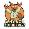 Zoidberg Dancing in Joy with Party Hat Classic Futurama Style