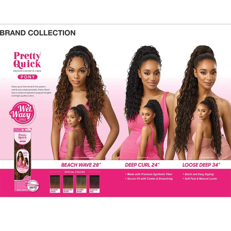 Outre Ponytail Pretty Quick Beach Wave 28" (1)