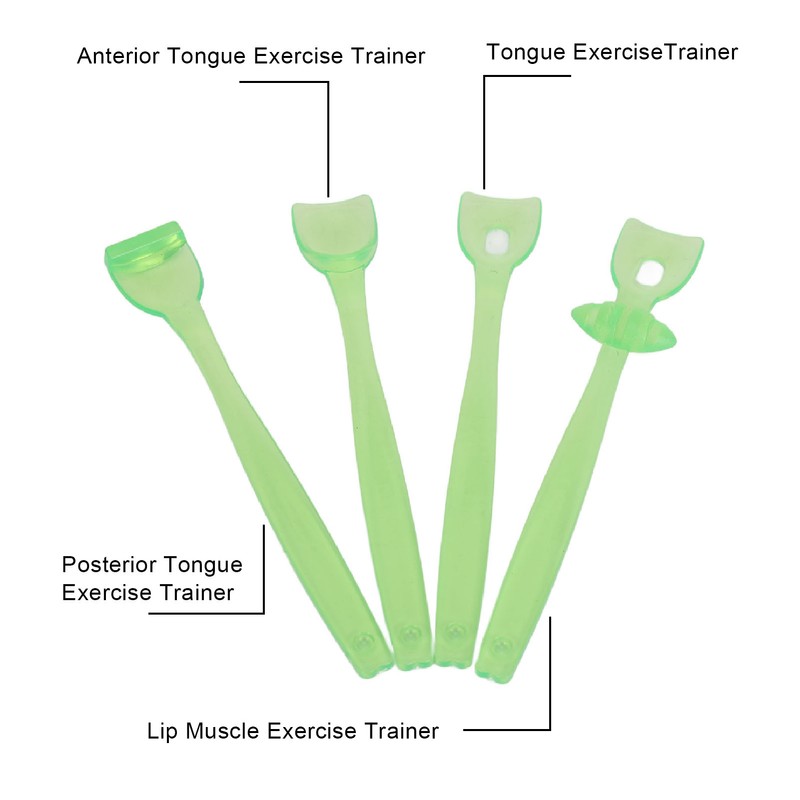 4pcs Tongue Muscle Trainer Lateralization Lifting Oral Muscle Exerciser for