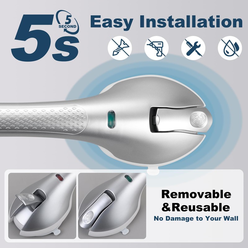 Daren Medical Shower Grab Bar 2 PCS Suction Grab Bars