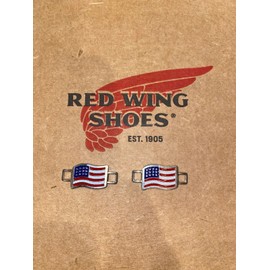 Red Wing Shoes ONE PAIR OF RED WING SHOES AMERICAN FLAG BOOT LACE SHOE KEEPER CHARMS USA