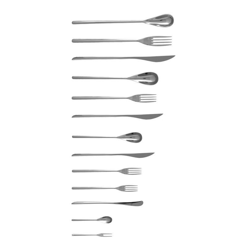 Fortessa Dragonfly 18/10 Stainless Steel Flatware Espresso Spoon, 4.1-Inch, Set