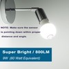 Motion Sensor Light Bulbs for Outdoor Indoor, 9W A19 Motion