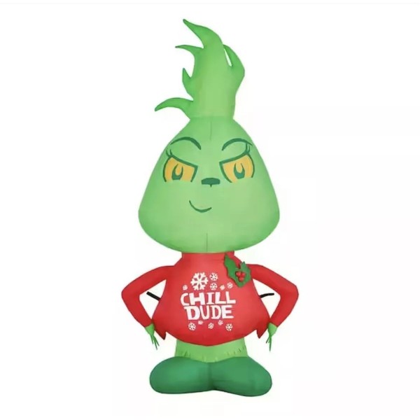 4' Gemmy Airblown Dr. Seuss' Little Grinch in Christmas Sweater