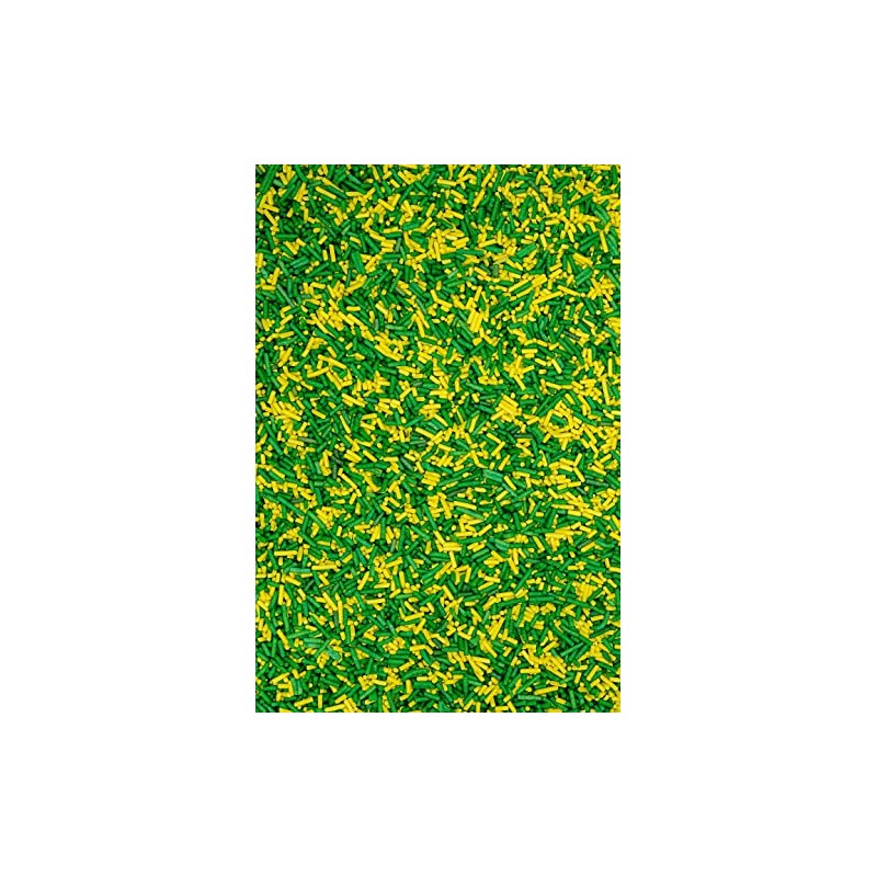 SPRINKLY - Matt Sugar Strands - Yellow & Dark Green