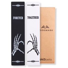 InnoBeta Couple Gifts Bookmarks for Anniversary, Valentines Day for Girlfriend Boyfriend, Set of 2, Funny Gift for Book Lovers - Black & White