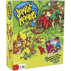 Pressman Jumpin' Monkeys: Catapult Your Monkeys Into The Tree to Win, Multi, 5"