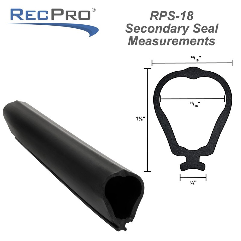 RecPro RV Secondary Slide-in Seal 3/4" Bulb Fits 1/4" Slot