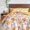 Yellow Floral Comforter Sheet Set Bed in a Bag 6