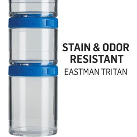 BlenderBottle GoStak Twist n' Lock Storage Jars, 4-Piece Starter Pak, White
