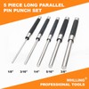 WHLLING 5-Piece Roll Pin Punch Set, 8-Inch Carbon Steel Pin