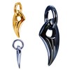 DewGem Tooth Dangle Ear Gauges Hangers for Ear Tunnels Stainless