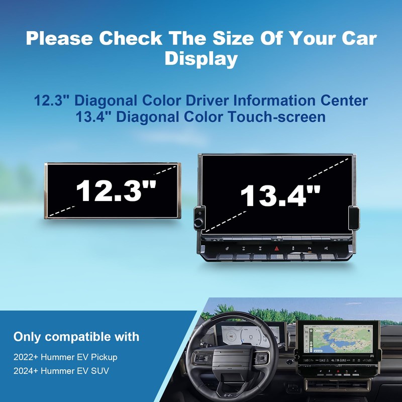 Coleya (4pcs) 2022-2025 2026 Hummer EV Screen Protector for GMC