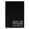 MEMX Poly Cover Sketch Book, 5.5”X8.5” 100 Pages (110gsm), Spiral