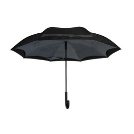 KUD Auto-Open 48" Inverted Umbrella - Dual Layer, Sturdy Frame, Windproof, UV Protection