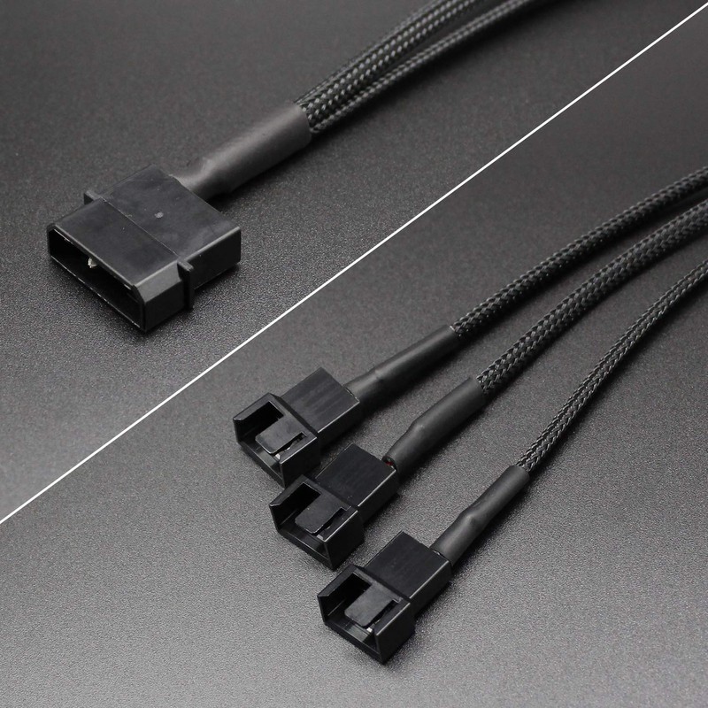 2 Pack Molex to 3 Pin or 4 Pin Fan