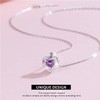 Silver Necklaces for Women Crystal Love Heart Pendant Necklace, Adjustable