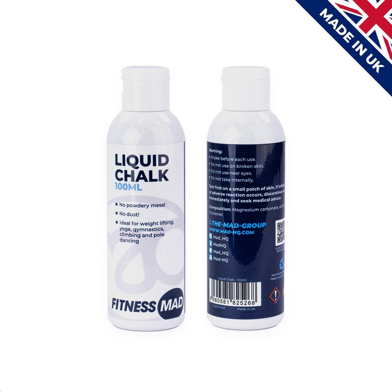 Fitness Mad LIQUID CHALK, Extra Strength & Sweat Free Hand,