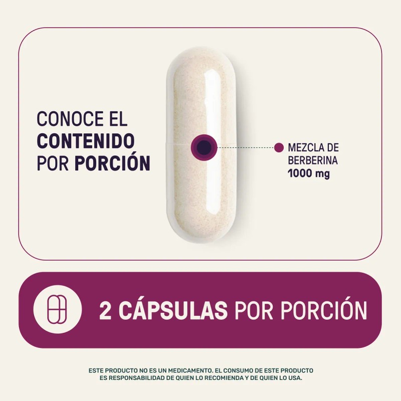 Berberina Life 360 1000 Mg 180 Cp Extracto Berberina Hcl