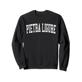 Vintage Pietra Ligure Distressed White Varsity Style Sweatshirt