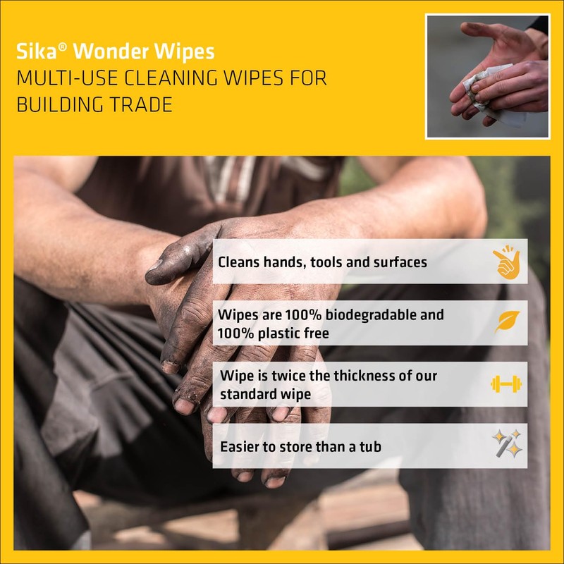 Sika - Biodegradable - Wonder Wipes - Multi-Use Cleaning Wipes