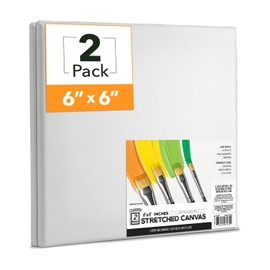ArtSkills Stretched Canvases for Painting, 6x6 Canvas Painting Supplies for Artists, Blank Canvas Pack, 2-Pack