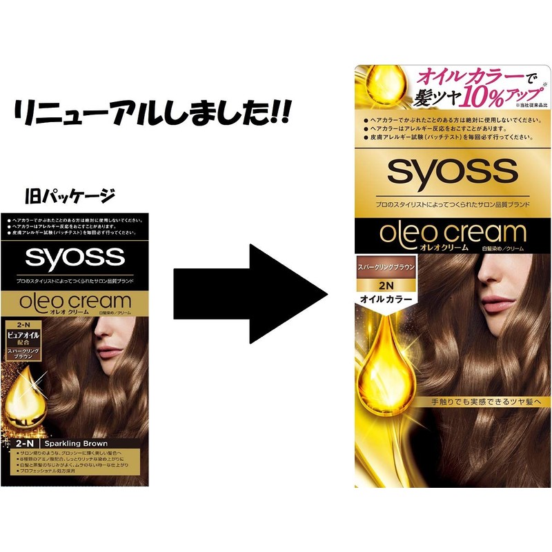 Syoss Oleo Cream, Dye for White Hair, Quasi-Drug (Japanese Regulatory