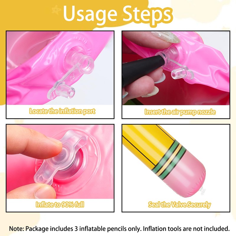 27 In Back to School Large Inflatable Pencil Balloons, Back