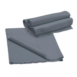 Cystal Clear Oversized Microfiber Cleaning Cloth 20" X 20" for TV Screens Lens Phone (Black) - Gray