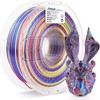Silk S-Series PLA 3D Printer Filament, Shiny Multicolor Rainbow PLA