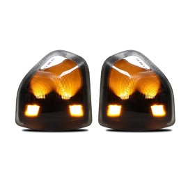 KURL-T LED Side Mirror Turn Signal Light Left & Right Rear View Mirror Lamps Smoked Cover Lens for 68302828AA 68302829AA Compatible with 2010-2018 Dodge Ram 1500 2500 3500 4500 5500, Pack of 2