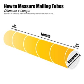 Top Pack Supply Mailing Tubes with Caps, 3" x 42", Kraft (Pack of 24)