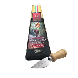 YesEatIs Special Box - Parmigiano Reggiano Consorzio Vacche Rosse 24 mesi - 250 g - Coltellino in Acciaio INOX