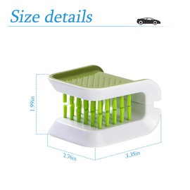 AUCELI Car Seat Belt Cleaning Brush, 2 Pcs Green Double Sided U-Shaped Washing Tool, Non-Slip Brush Cleaner, Multifunctional Cutlery Cleaner Brush, Car Seat Belt Cleaning Supplies