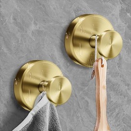 MANICAF Towel Holder No Drilling Set of 2 - Towel Hooks Bathroom Stainless Steel Suction Hooks Suction Hooks Extra Strong Stylish Hooks Towel Holder Kitchen Wall Hook