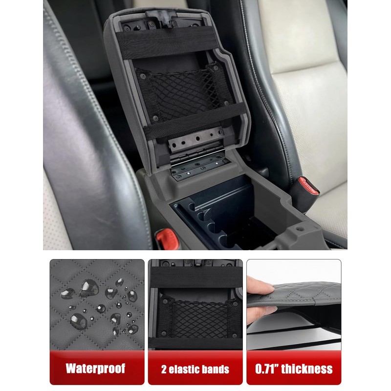 KBH Center Console Armrest Cover for Jeep Commander, Grand Cherokee