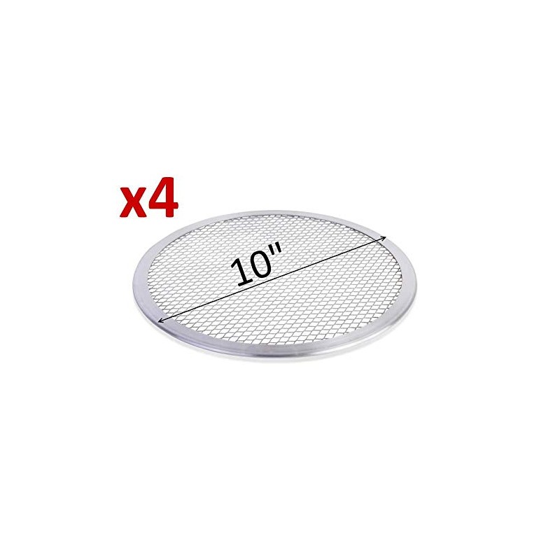 4X Pizza Screen Baking Tray Aluminium Mesh Net 10" to