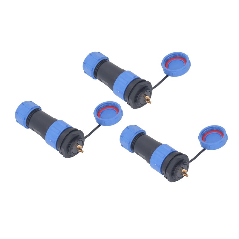 3 Pcs SP21 Aviation Connector 2 Pin IP68 Waterproof Rear