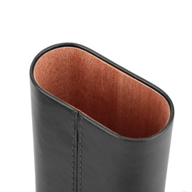 Cedarwood Lined Cigar Humidor (for 3 Cigars), Portable Leather Cigar Case with Cutter, Perfect Gifts for Groomsmen, Friends, Dad, Cigar Lovers (Black)