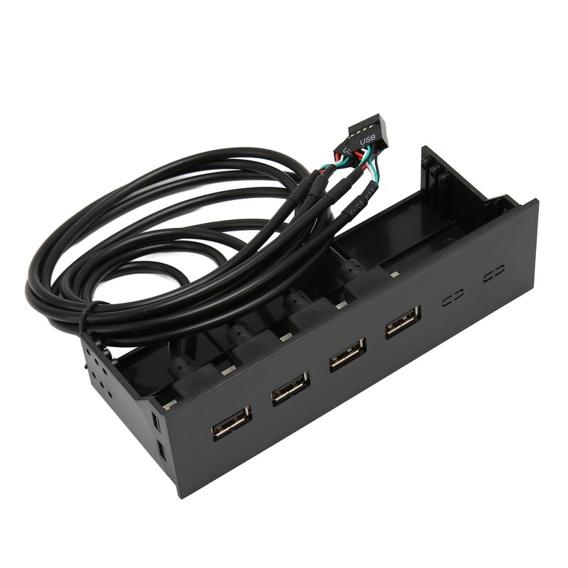 5.25 Inch USB2.0 Hub Front Panel Multifunctional 4 Ports 19pin