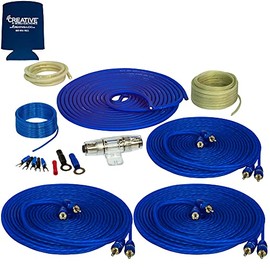 Stinger SS600XS 8GA Copper 600W Complete Amplifier Wiring Kit with (2) Stinger SSRCB17 17 Foot RCA, 8 AWG