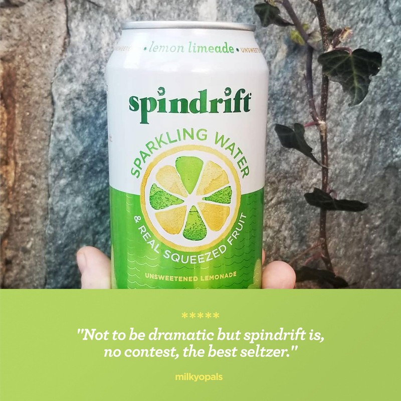 Spindrift Lemon Limeade Can 12 Ounce (Pack of 24)
