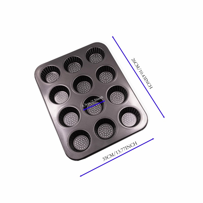 Gurlideo Cupcake Mould, Cups Perforated Mince Pie Bread Tray for