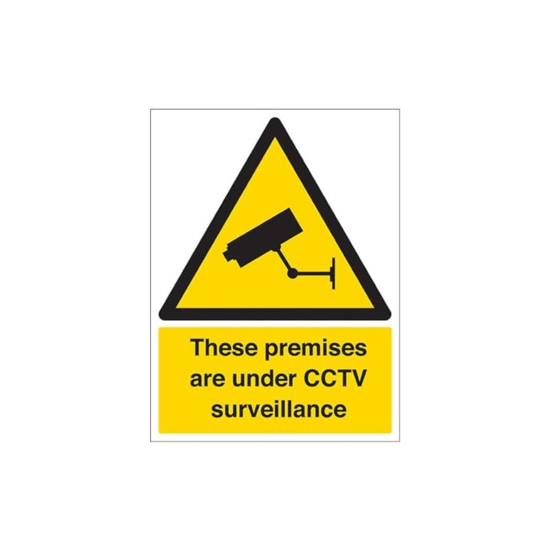 V Safety Warning Security - These Premises Are Under CCTV