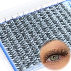 Goddvenus Lash Clusters 10-16mm Cluster Eyelash Extensions Wispy Natural Individual Lashes 144pcs Lash Extension DIY Soft Comfortable Eyelash Clusters with Cotton Band