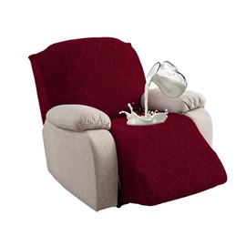 YUEANG 100% Waterproof Recliner Cover, 1 Pieces Reclining Chair Cover Stretch Sofa Slipcovers Washable Furniture Protector for Pets, Dogs, Kids (Wine, 1 Seater X-Large)
