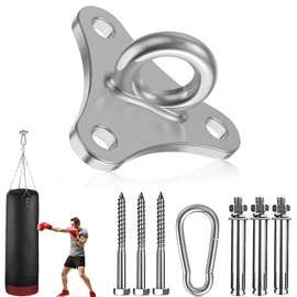 JSUOEO Heavy Duty Swing Hangers 500kg Capacity, Swivel Hammock Hanging Kit Stainless Steel Ceiling Suspension Hooks with Screws Bolts for Concrete Wooden Sets Yoga Hammock Chair Sandbag